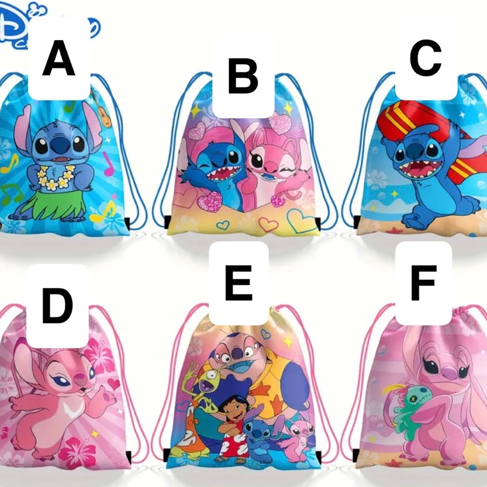 Kids lilo & stitch Drawstring Backpack multiple choices - Picture 3 of 3